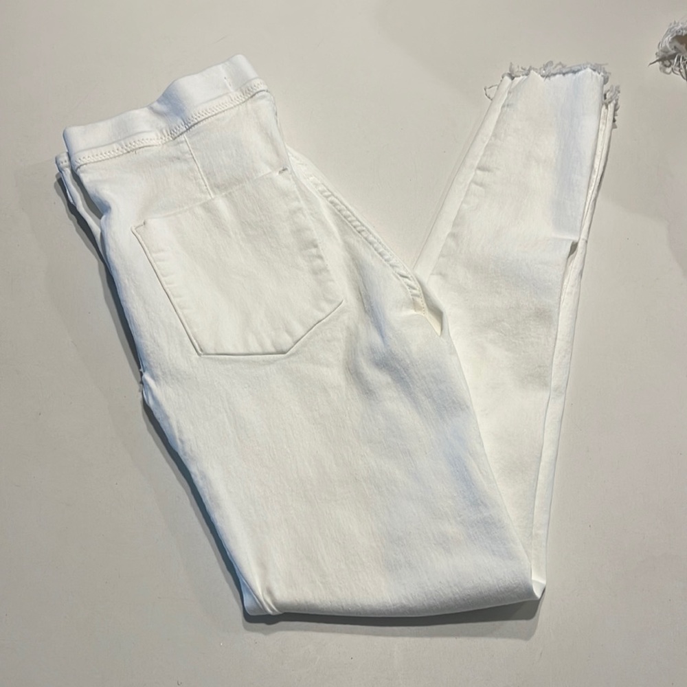 Free people skinny ankle, high-rise, white jeans